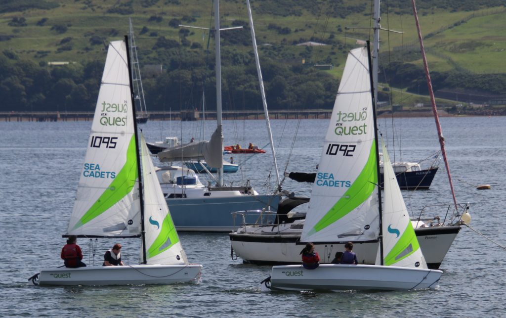 Members of Campbeltown Sea Cadets put their skills to the test.