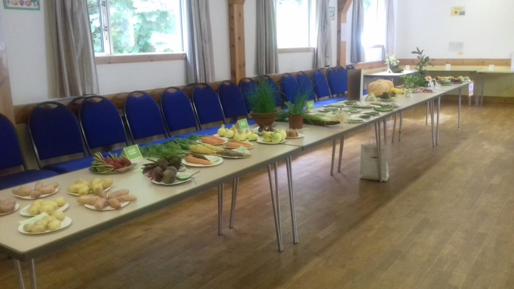 There was a good selection of vegetables on show.