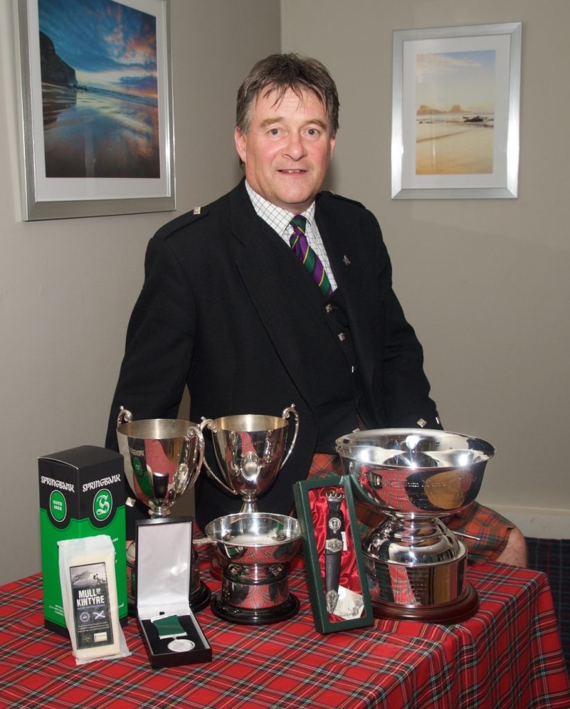 Overall winner Angus MacColl with his trophies. Photograph: Stuart Andrew.