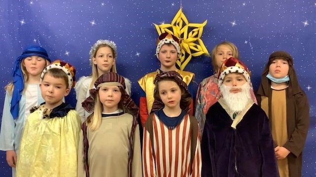 Glenbarr Primary School's nativity was recorded so parents and carers could watch it later.
