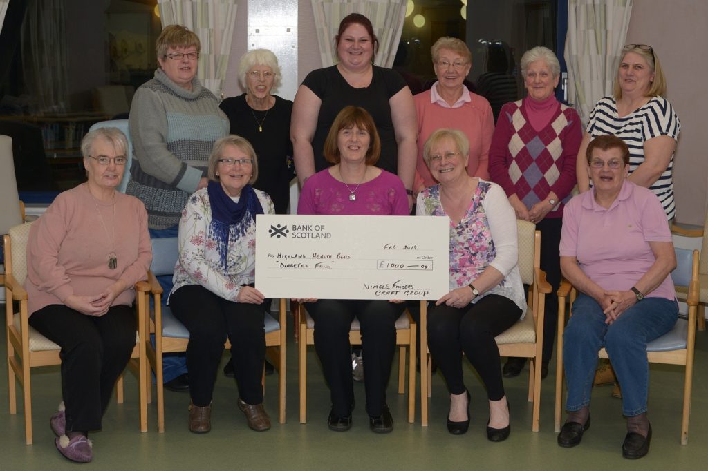 Craft group’s grand boost for diabetic unit