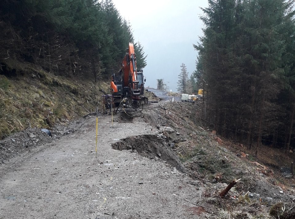 A83 slip recovery work ongoing