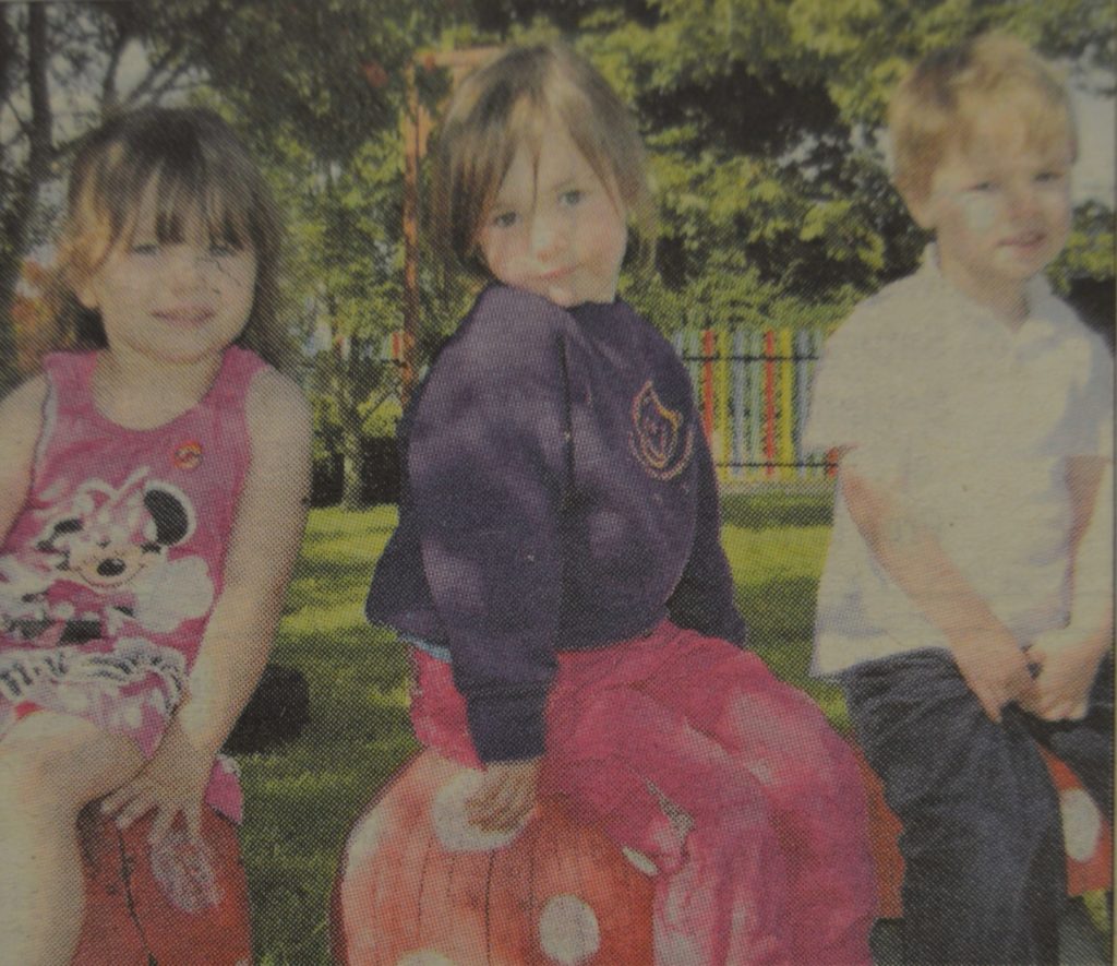 In 2010: Children playing in the revamped garden at Campbeltown Nursery.