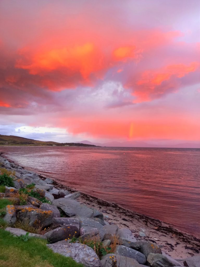 A rainbow at sunset by Fiona Young.