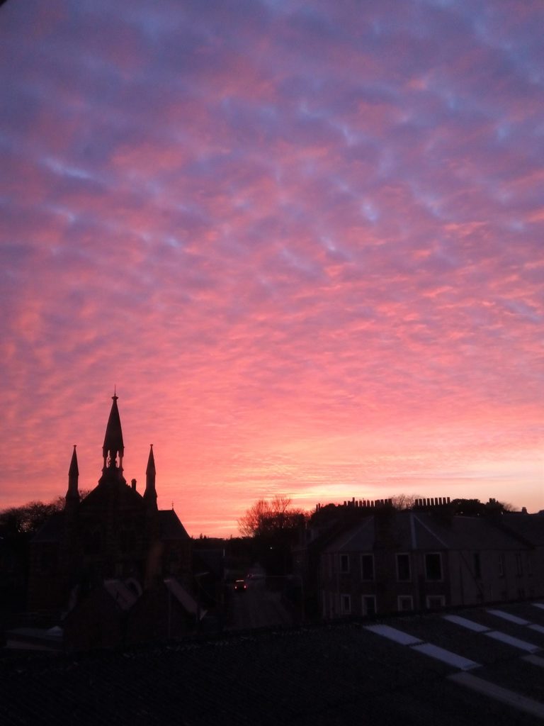 Pip Mayberry took her own shot of the sky over Campbeltown Heritage Centre on March 1, through the back window of her Campbeltown home.