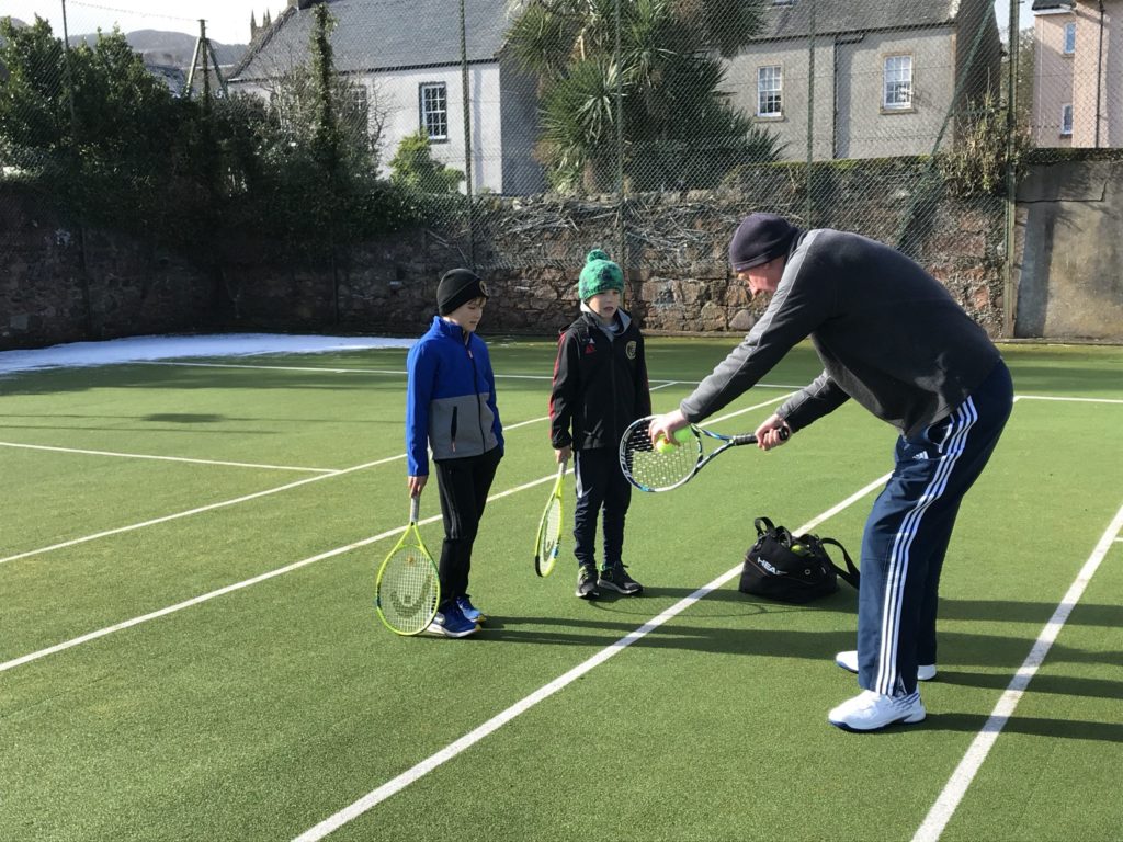 Colin Hanbidge coaches brothers Murray and Millar MacKay.