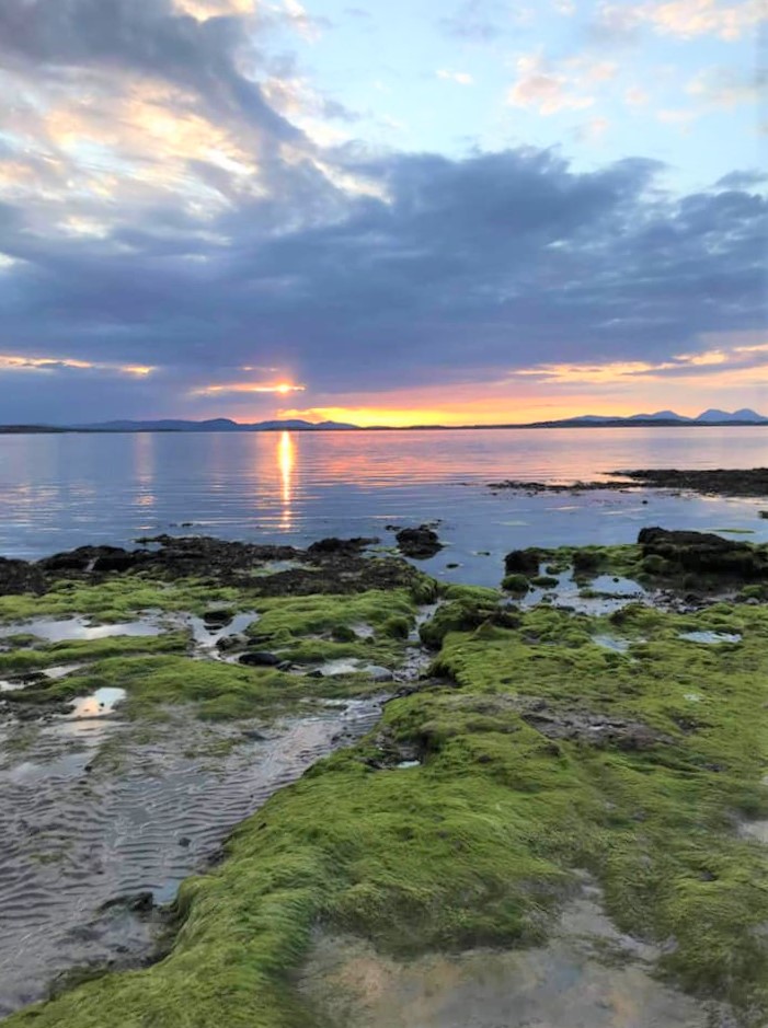 This week's photograph, sent in by Margaret Sinclair from Glenbarr, shows a sunset from the beach at Beachmenach and was taken one evening last month.