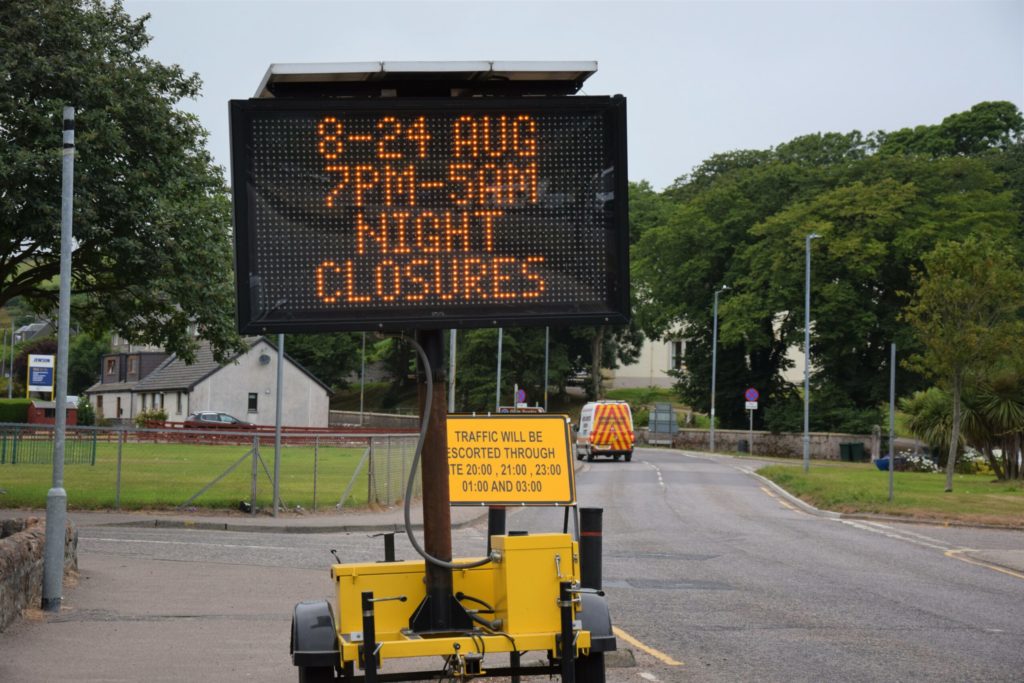 The road will be closed overnight as resurfacing works are carried out.