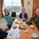 Organisers were pleased to welcome coffee morning regulars Betty McIntyre, Margaret Mathieson, Janice Anderson and Moira McDougal back at the town hall.