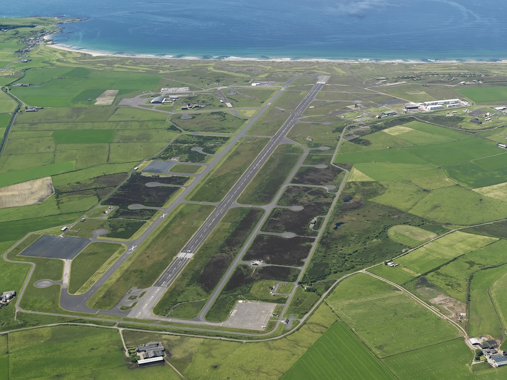 Machrihanish Airbase Community Company Business Park and Campbeltown Airport. Photograph: RCAHMS.