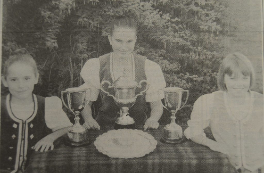 In 1996: Three young dancers from the James McCorkindale School of Dancing in Campbeltown scooped top prizes at the Cowal Games in Dunoon last weekend. Jane McIlchere of Heathfield was the winner of the Chris Cameron trophy for most points in the under 10 years section. Colleen Millar of Auchaleek Farm was the winner of the Margaret Ford Challenge Trophy as runner-up in the 10 years section. Yvonne McCallum of Drumore Gardens was the winner of the John Ford Challenge Trophy and the Gladys MacDonald Trophy as runner-up in the under 16 years section and sailors' hornpipe.