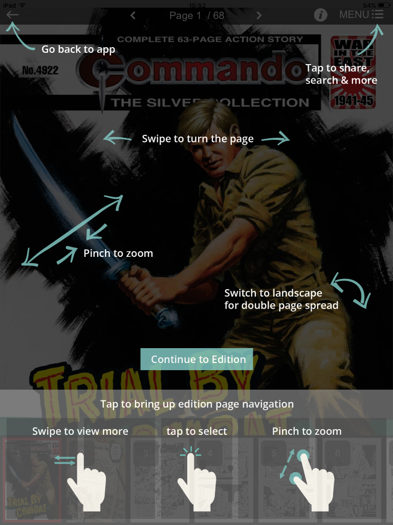 Commando digital edition app