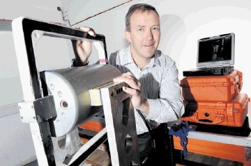 GROWING STRONGER: Francis Neill, EV managing director, with a wireless subsea camera at their premises at the Energy Development Centre, Bridge of Don