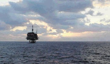 A file photo of an oil rig
