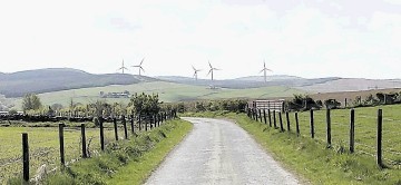 SHAPING UP: How the turbines on the hillside at Meikleton, near Huntly,  might look