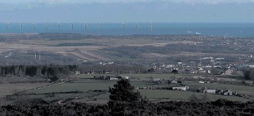 GLIMPSE OF THE FUTURE? An artist’s impression of how the proposed windfarm would look from Brimmond Hill on the western outskirts of Aberdeen