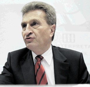 COMMENTS: European Commissioner for Energy Gunther Oettinger