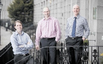 THE ONLY WAY IS UP: Stuart McAuley, Rob Fisher and Murray Douglas