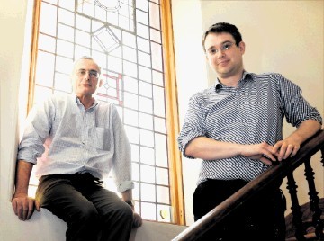 INNOVATORS: Alan Smith, lead structural engineer, left, and Alan Marson, principal structural engineer at their premises at Carden Place