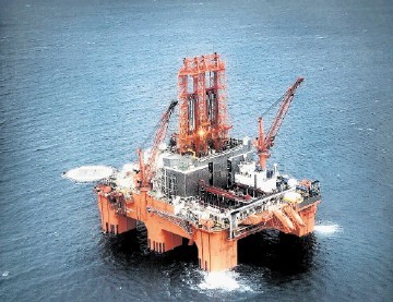 TOTAL BEAST: Well 205/9-2 on the Tomintoul prospect is being drilled by the super-rig West Phoenix.