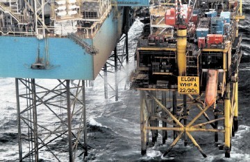 DANGER POINT: The gas leak on the Total Elgin platform – so-called “hellfighters” could now move in to try to halt it