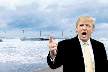Donald Trump is opposed to an offshore windfarm near Aberdeen