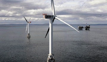 VISION OF FUTURE: The two-turbine  Beatrice Demonstrator Project, which has been running since 2007