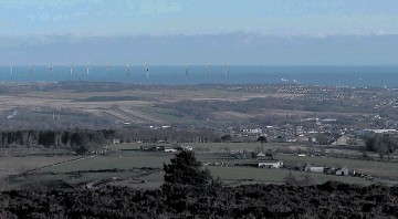 DIVISIVE: An artist’s impression of the view of the Vattenfall offshore windfarm from Brimmond Hill near Kingswells