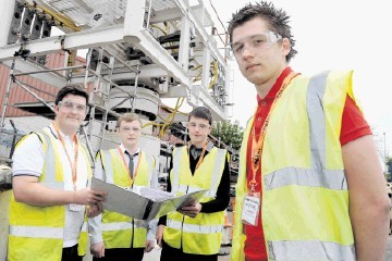 NEPTUNE APPRENTICES:  From left, Michael Kelly, Aaron Findlay, Fraser Finlayson and Jon Simpson.