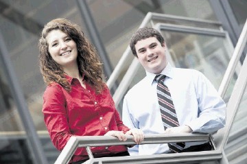 University of Tulsa students Cheyann Weinacht and Joey Moppert