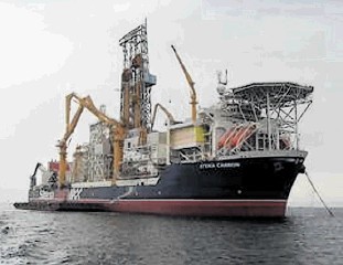 The Stella Carron drillship, active in West of Shetland