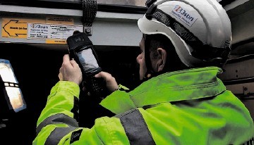 FORGING AHEAD: A 3sun Inspection Services employee at work. . . the division has won a string of contracts