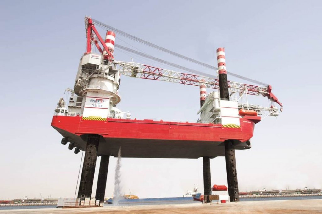 Seajacks' jackup Zaratan, recently delivered out of Lamprell's UAE yard