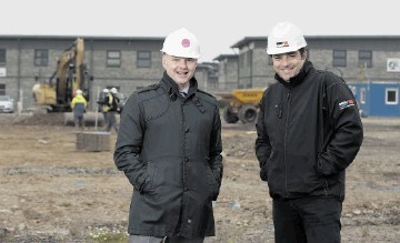 BETTER PROSPECTS FOR EXPANSION: Howard Crawshaw, left, and Howard Woodcock, at the Westhill site