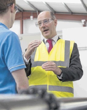 TARGETED INVESTMENT: John Swinney visits  Red Spider’s Westhill workshop