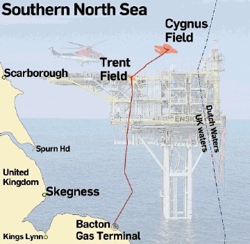 Location of GDF Suez's Cygnus Field