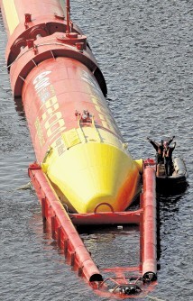 MARINE MACHINE: the  EON - Pelamis wave energy device is still under development