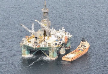 DRILLING SUCCESS: Falkland Oil and Gas is using the semisubmersible Leiv Eiriksson  rig in its current campaign
