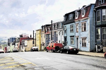 OIL-FIRED PROSPERITY: Colourful houses in St John's, Newfoundland