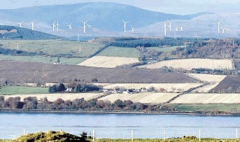 TURBINES BOOM: An artist’s impression from the developers of one Highland windfarm, for which councils have received special funding