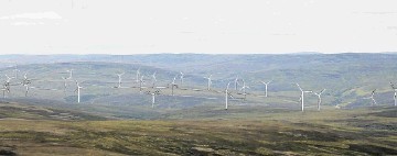 HIGH POINTS: A photomontage impression of what the  410ft turbines of the Allt Duine windfarm could look like