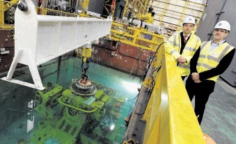 Neil Saunders (left) at the firm’s Bridge of Don underwater test centre