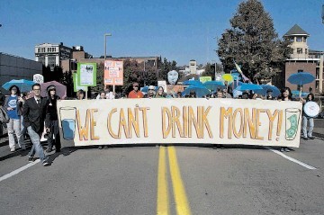 PROTESTS: Fracking protest at Pavillion, Wyoming . . . will we see scenes like this in the UK?