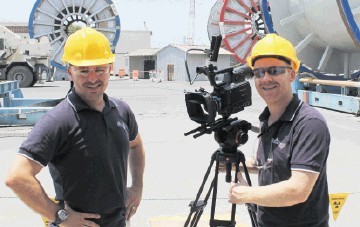 ON LOCATION:  Jayson Clarke, left, and  Jamie Baikie, of Signal2noise,  filming in Angola earlier this year
