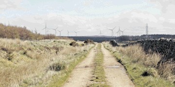 ROAD TO CHANGE: An artist’s impression of the 24-turbine Limekiln windfarm by green energy company Infinergy