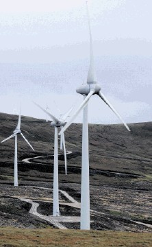 BLOWING IN THE WIND: The Novar 2 windfarm above Alness in Easter Ross
