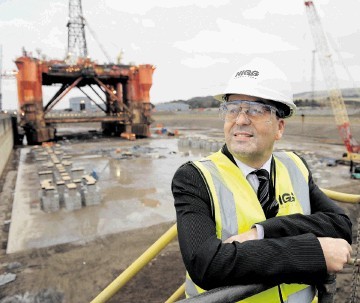 Global  chairman Roy MacGregor at the Nigg Energy Park’s dry dock