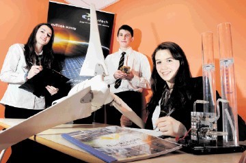 CHAMPIONS: Bucksburn Academy's Re-Thinking Energy Team members Jaime Robb, Charlie Innes and Emma Gibb