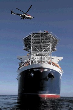 WELLS: The Stena Carron drill ship was in action west of Shetland