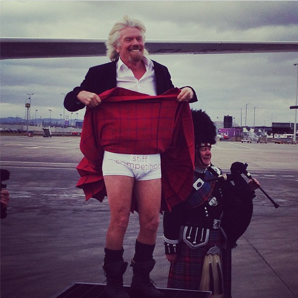 ABERDEEN TAKE-OFF: Virgin cabin crew Trish Murray, left, and Jane Donaldson prepare for the new Heathrow service.